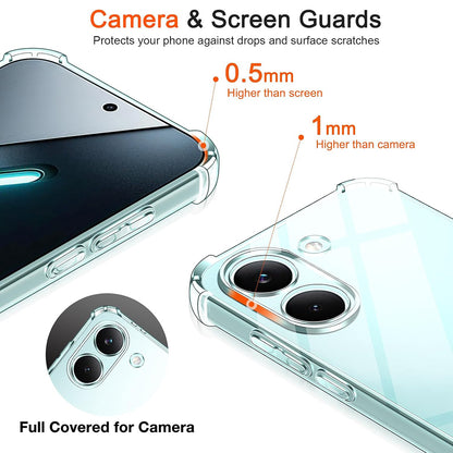 Etui til Xiaomi Poco X8 Pro, Techsuit, Shockproof Clear, Gennemsigtig