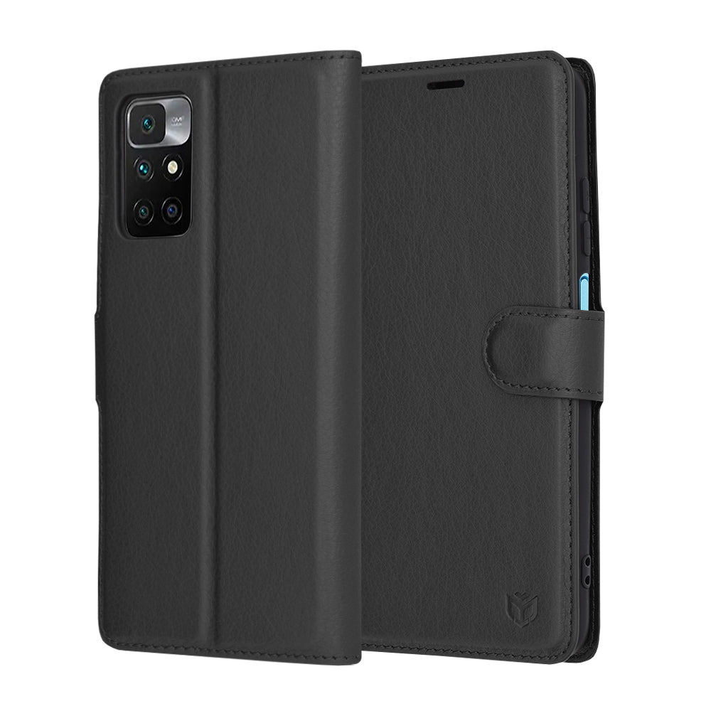 Cover til Xiaomi Redmi 10 2022 / 10 (2021), Techsuit, Leather Folio, Sort