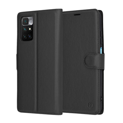 Cover til Xiaomi Redmi 10 2022 / 10 (2021), Techsuit, Leather Folio, Sort