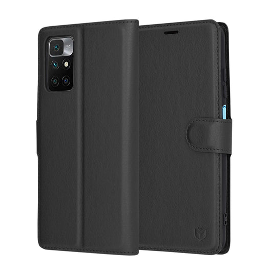 Cover til Xiaomi Redmi 10 2022 / 10 (2021), Techsuit, Leather Folio, Sort