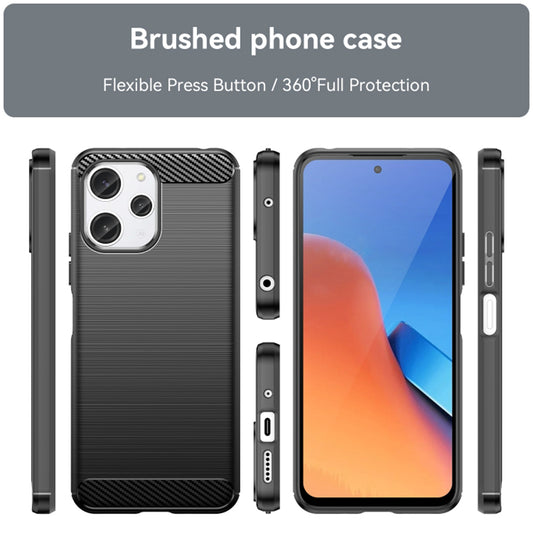 Cover til Xiaomi Redmi 12 5G / 12, Techsuit, Carbon, Sort