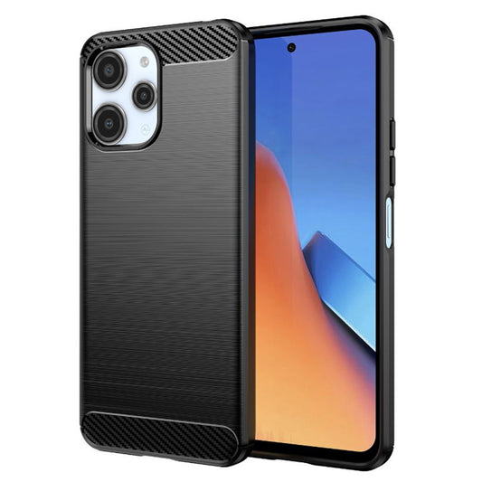 Cover til Xiaomi Redmi 12 5G / 12, Techsuit, Carbon, Sort