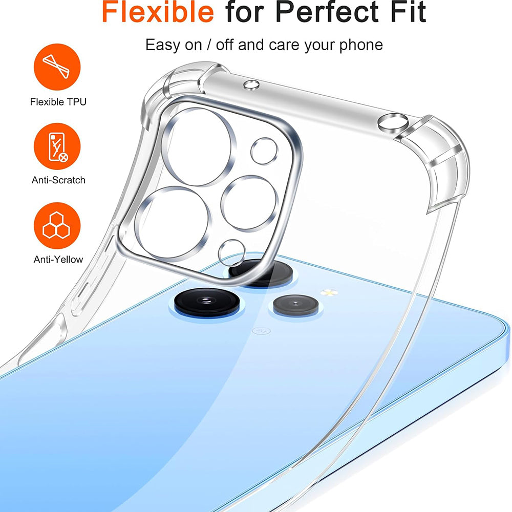 Cover til Xiaomi Redmi 12 5G / 12, Techsuit, Stødabsorberende Klar, Transparent