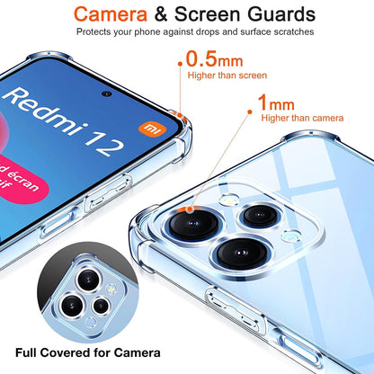 Cover til Xiaomi Redmi 12 5G / 12, Techsuit, Stødabsorberende Klar, Transparent