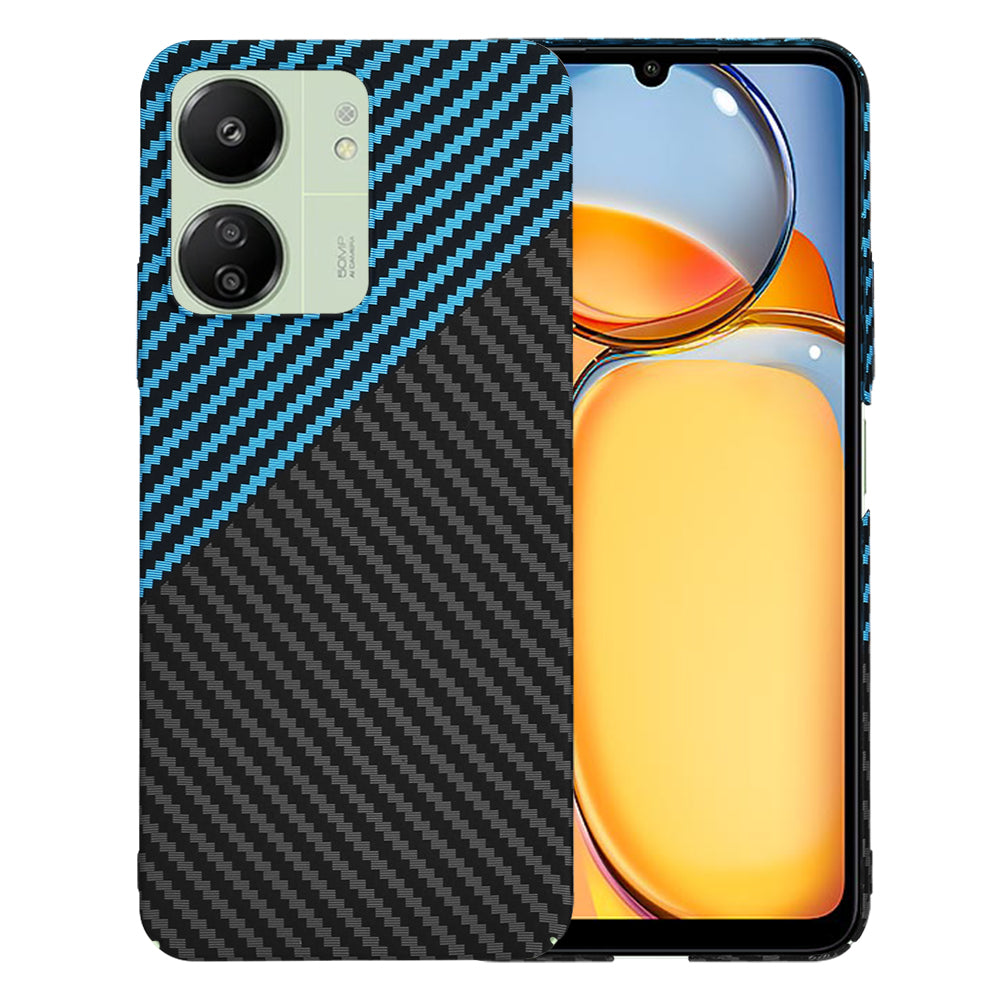 Cover til Xiaomi Redmi 13C 5G / 13C / Poco C65, Techsuit, Carbonite FiberShell, Sort Bleu