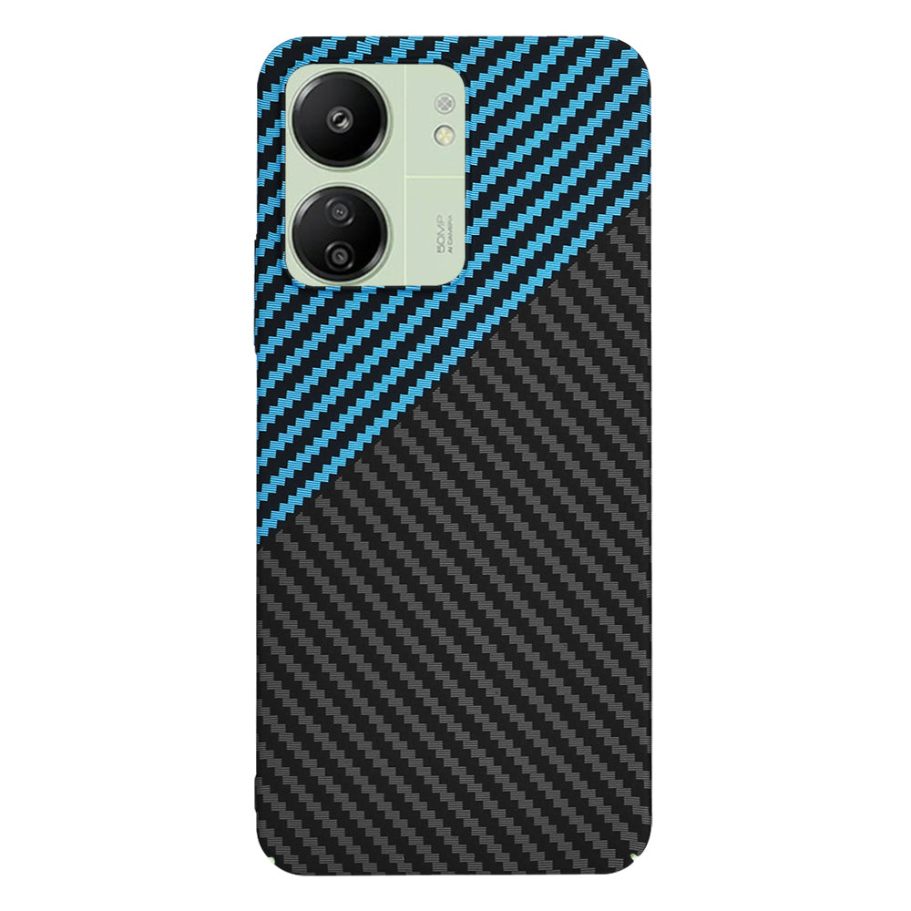 Cover til Xiaomi Redmi 13C 5G / 13C / Poco C65, Techsuit, Carbonite FiberShell, Sort Bleu
