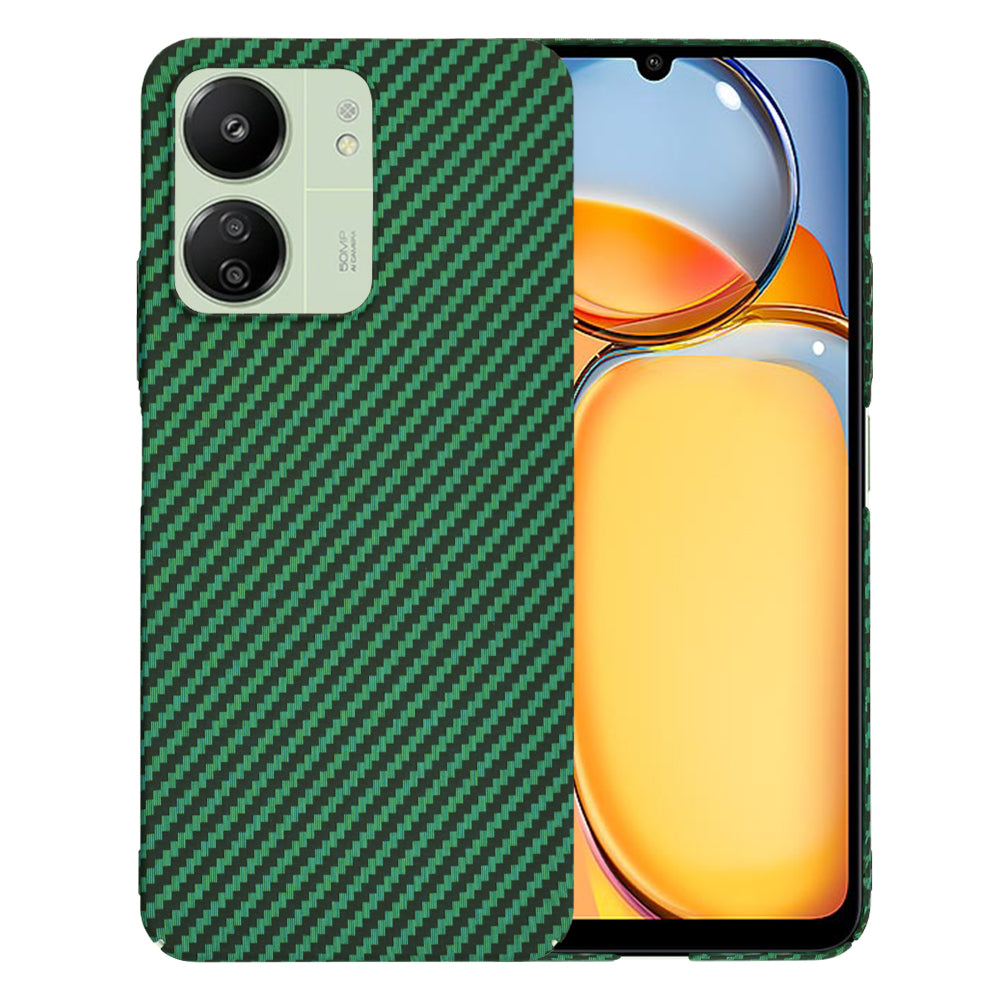 Cover til Xiaomi Redmi 13C 5G / 13C / Poco C65, Techsuit, Carbonite FiberShell, Grøn