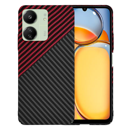 Cover til Xiaomi Redmi 13C 5G / 13C / Poco C65, Techsuit, Carbonite FiberShell, Sort Rød