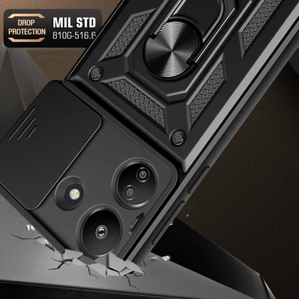 Cover til Xiaomi Redmi 13C 5G, Techsuit, CamShield, Sort