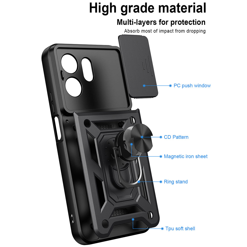 Cover til Xiaomi Redmi 17 5G / 17 4G, Techsuit, CamShield, Sort