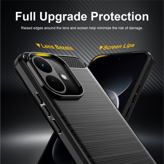 Etui til Xiaomi Redmi 17C 5G, Techsuit, Carbon, blå