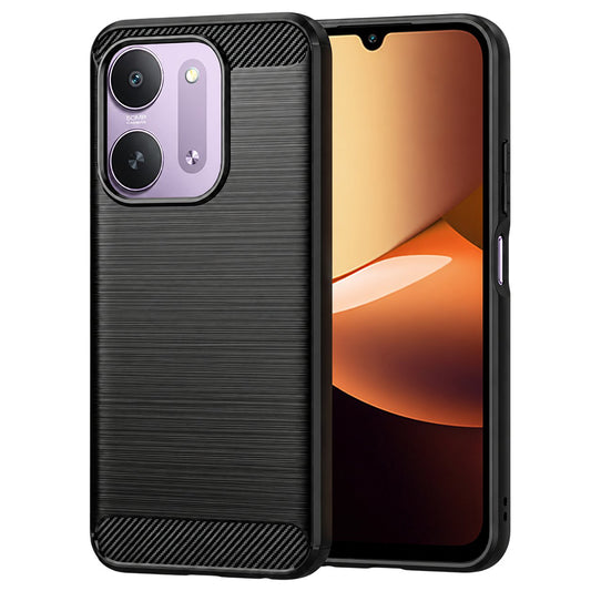 Cover til Xiaomi Redmi 17C 5G, Techsuit, Carbon, Sort