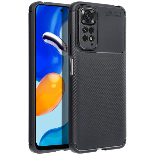 Cover til Xiaomi Poco C65 / Redmi 13C, OEM, Carbon Premium, Sort