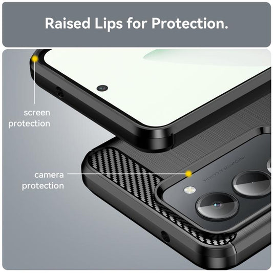 Cover til Xiaomi Redmi 15 5G / 15 4G, Techsuit, Carbon, Sort