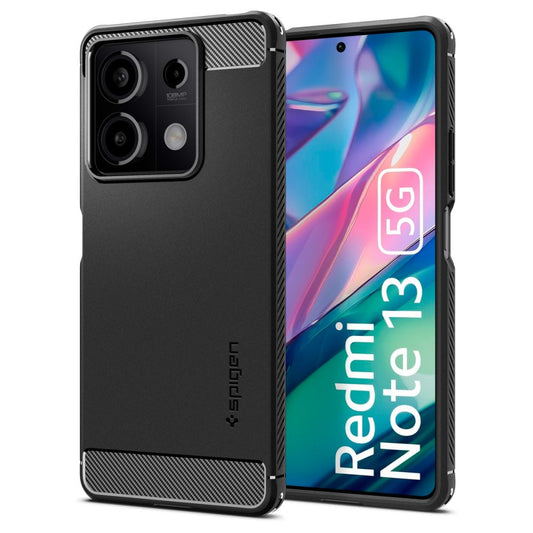 Etui til Xiaomi Redmi Note 13 5G, Spigen, Rugged Armor, Sort ACS07665