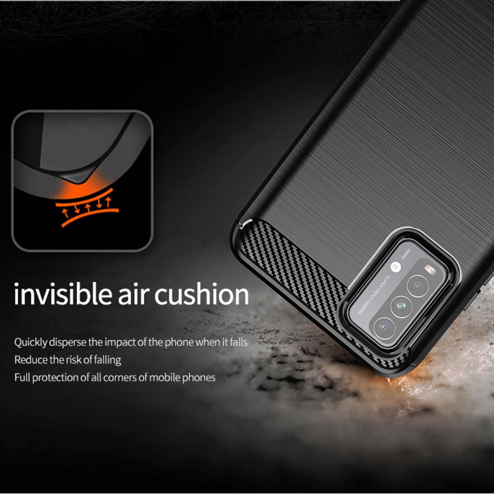 Cover til Xiaomi Redmi 9 Power / 9T, Techsuit, Carbon, Sort