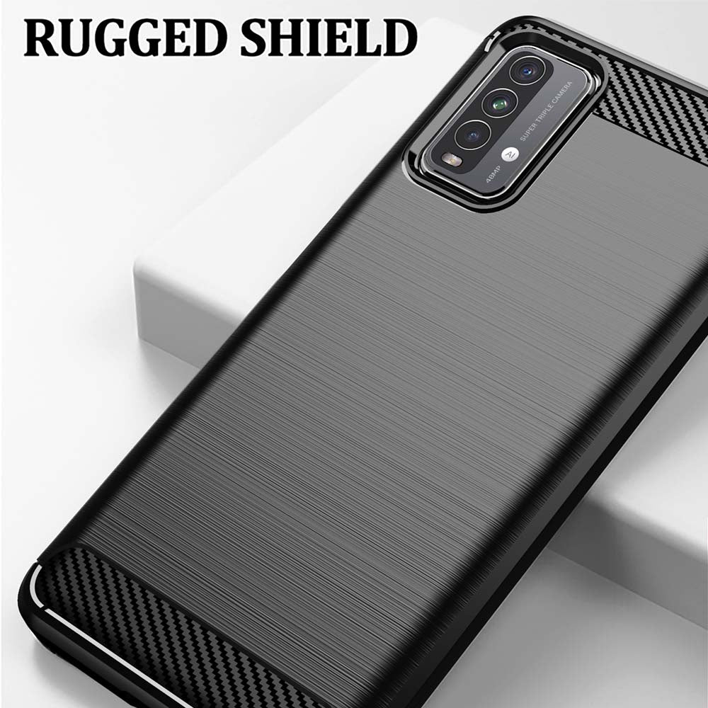 Cover til Xiaomi Redmi 9 Power / 9T, Techsuit, Carbon, Sort