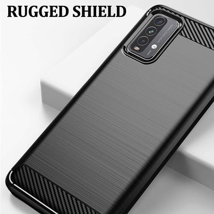 Cover til Xiaomi Redmi 9 Power / 9T, Techsuit, Carbon, Sort