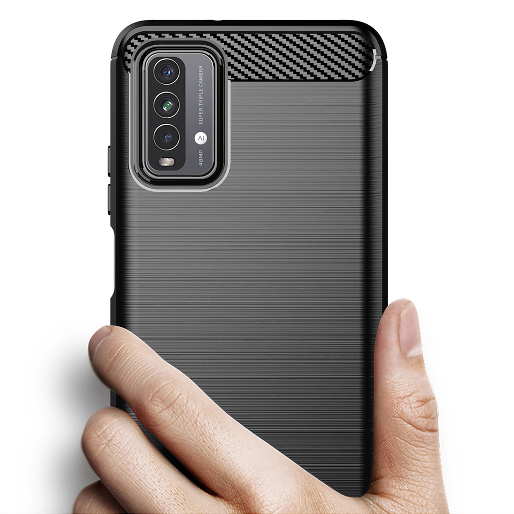 Cover til Xiaomi Redmi 9 Power / 9T, Techsuit, Carbon, Sort