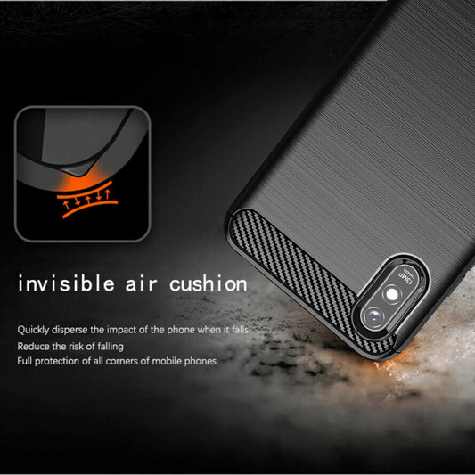 Cover til Xiaomi Redmi 9AT / 9A, Techsuit, Carbon, Sort