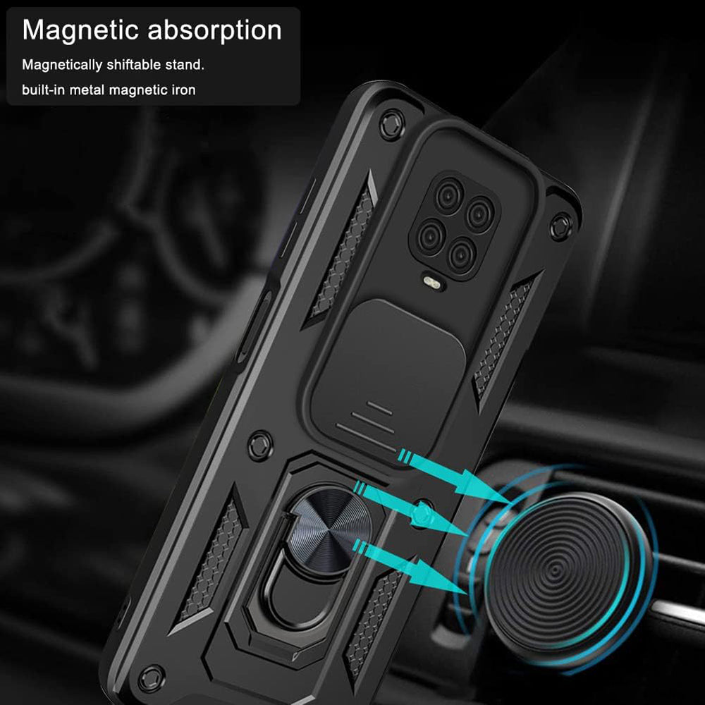 Cover til Xiaomi Redmi 9C NFC / 9C, Techsuit, CamShield, Sort