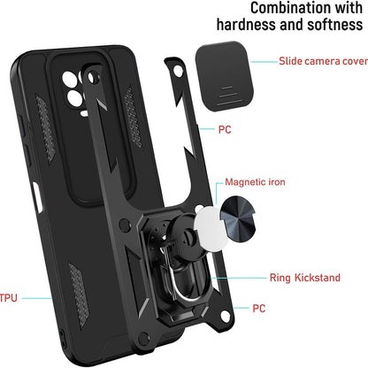 Cover til Xiaomi Redmi 9C NFC / 9C, Techsuit, CamShield, Sort