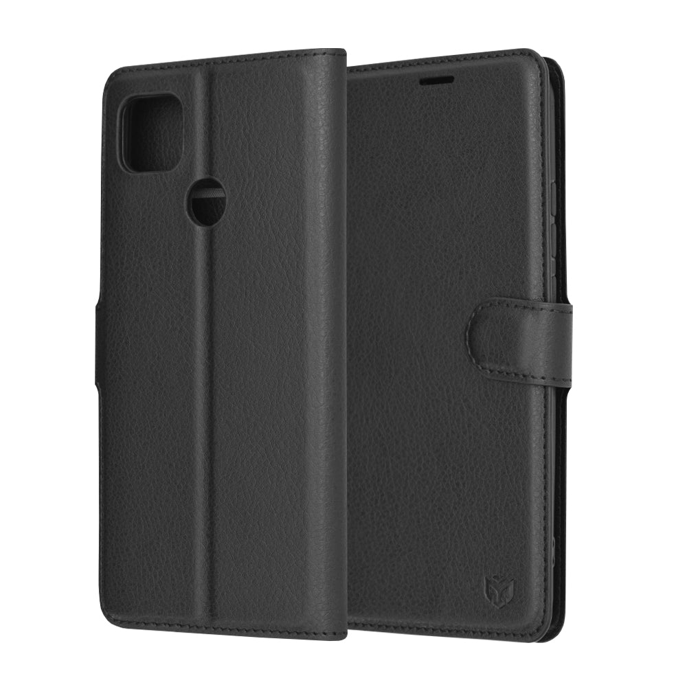 Cover til Xiaomi Redmi 9C NFC / 9C, Techsuit, Leather Folio, Sort