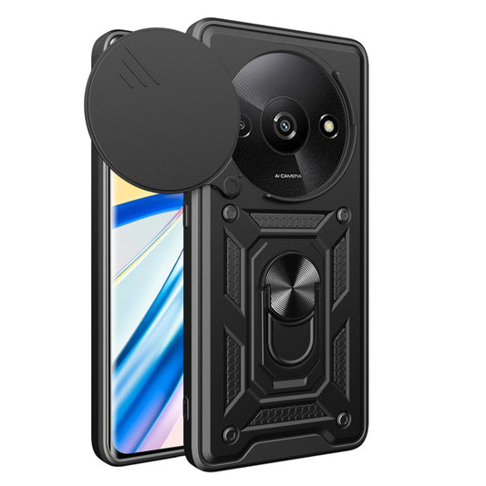 Cover til Xiaomi Redmi A3x / A3, Techsuit, CamShield, Sort