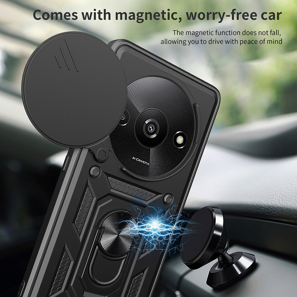 Cover til Xiaomi Redmi A3x / A3, Techsuit, CamShield, Sort