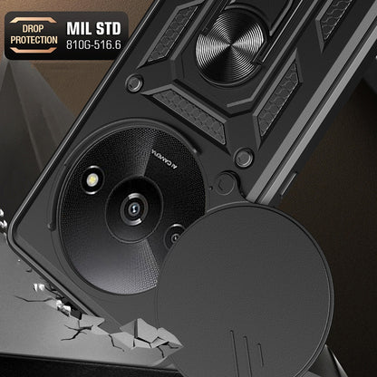 Cover til Xiaomi Redmi A3x / A3, Techsuit, CamShield, Sort