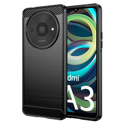 Cover til Xiaomi Redmi A3x / A3, Techsuit, Carbon, Sort