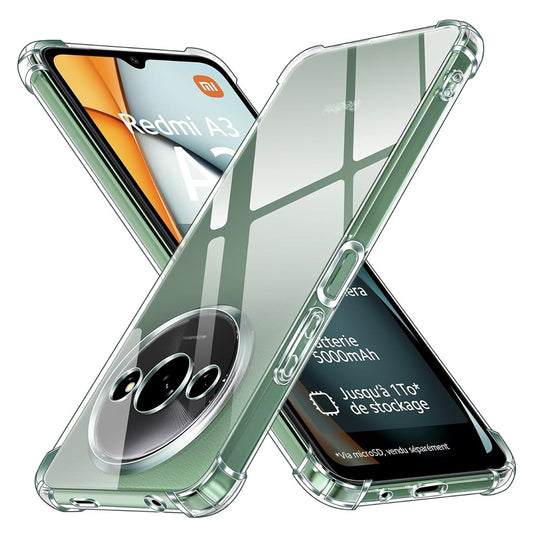 Cover til Xiaomi Redmi A3x / A3, Techsuit, Stødabsorberende Klar, Transparent