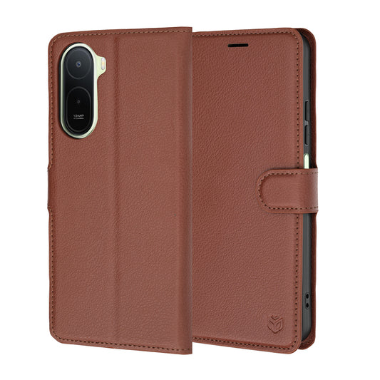 Cover til Xiaomi Redmi A7 Pro 4G, Techsuit, Leather Folio, Brun