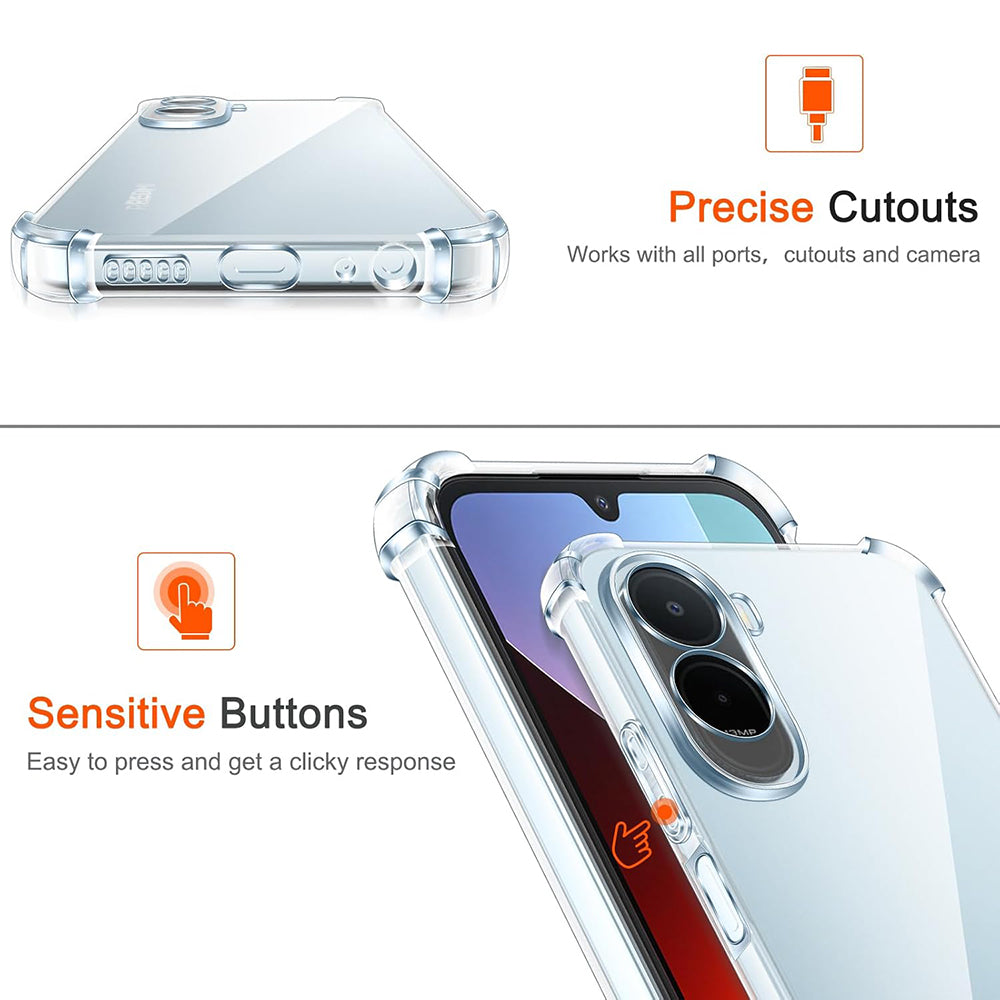 Case for Xiaomi Redmi A7 Pro 4G, Techsuit, Shockproof Clear, Transparent