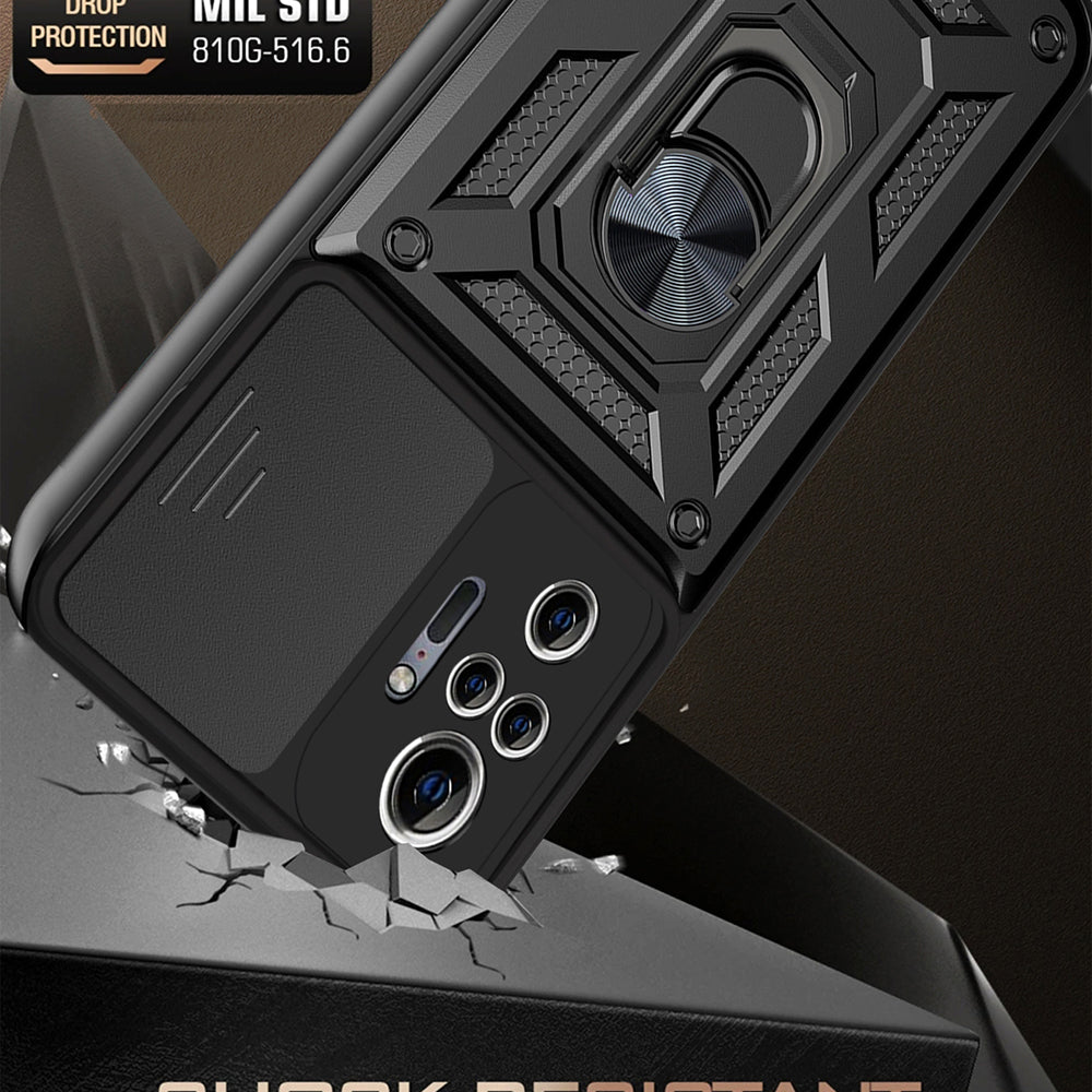 Cover til Xiaomi Redmi Note 10 Pro Max / Note 10 Pro, Techsuit, CamShield, Sort