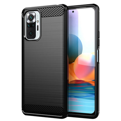 Cover til Xiaomi Redmi Note 10 Pro Max / Note 10 Pro, Techsuit, Carbon, Sort