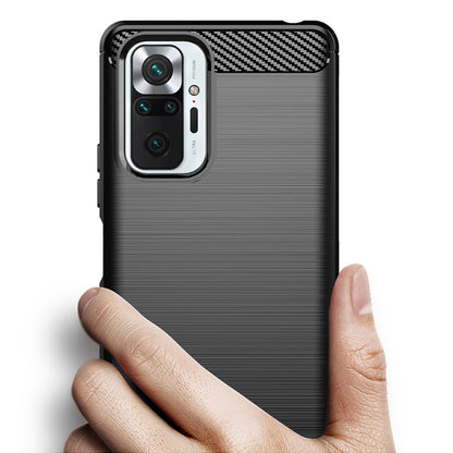 Cover til Xiaomi Redmi Note 10 Pro Max / Note 10 Pro, Techsuit, Carbon, Sort