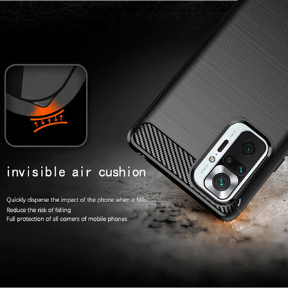 Cover til Xiaomi Redmi Note 10 Pro Max / Note 10 Pro, Techsuit, Carbon, Sort