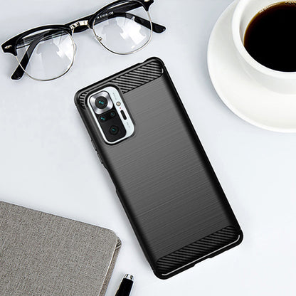 Cover til Xiaomi Redmi Note 10 Pro Max / Note 10 Pro, Techsuit, Carbon, Sort