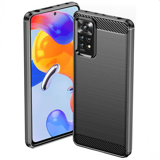 Cover til Xiaomi Redmi Note 12 Pro 4G / Note 11 Pro 5G / Note 11 Pro, Techsuit, Carbon, Sort