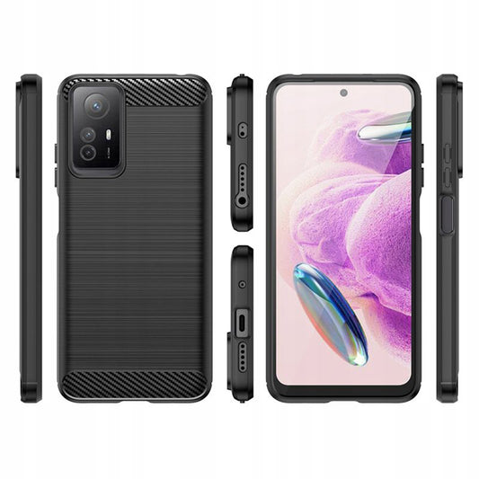 Cover til Xiaomi Redmi Note 12S, Techsuit, Carbon, Sort