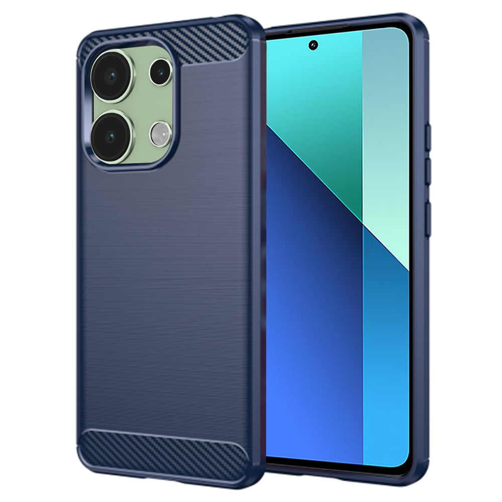 Cover til Xiaomi Redmi Note 13 4G, Techsuit, Carbon, Blå