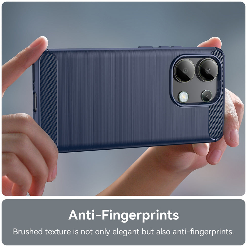 Cover til Xiaomi Redmi Note 13 4G, Techsuit, Carbon, Blå