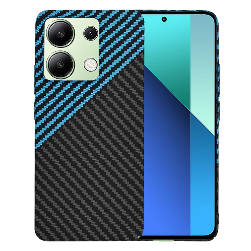 Cover til Xiaomi Redmi Note 13 4G, Techsuit, Carbonite FiberShell, Sort Blå