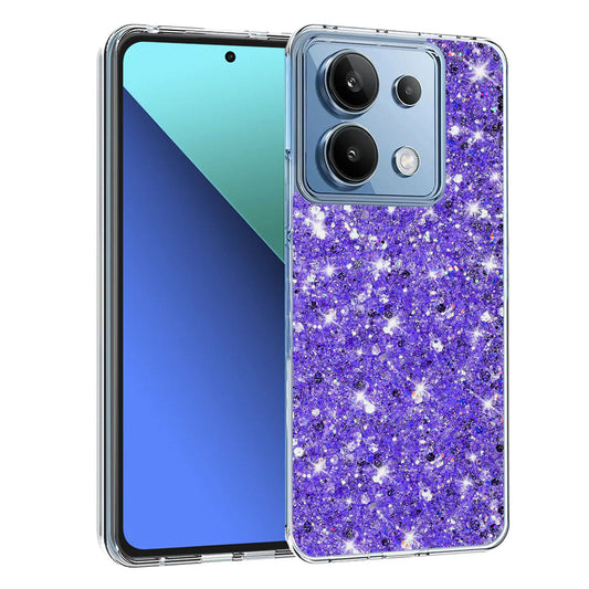 Cover til Xiaomi Redmi Note 13 4G, Techsuit, Sparkly Glitter, Lilla