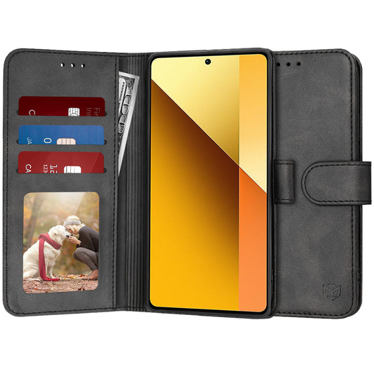 Cover til Xiaomi Redmi Note 13 5G, Techsuit, Diary Book, Sort