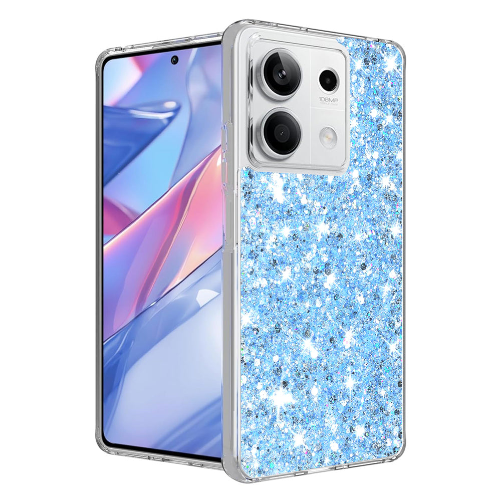 Cover til Xiaomi Redmi Note 13 5G, Techsuit, Glitrende Glitter, Blå