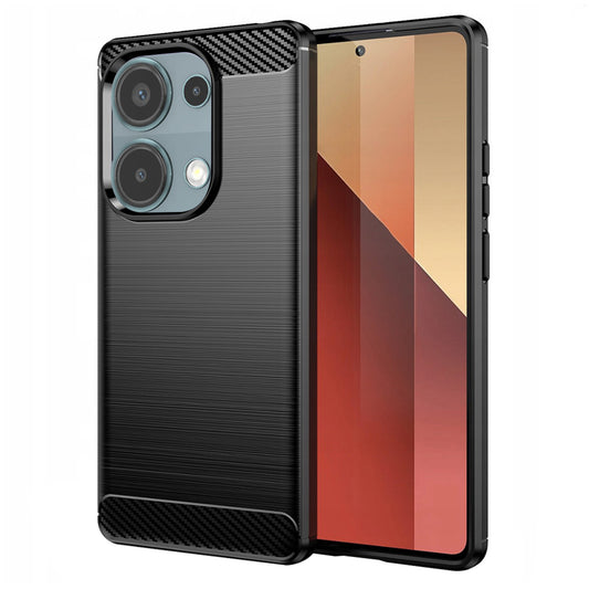 Cover til Xiaomi Redmi Note 13 Pro 4G / Poco M6 Pro 4G, Techsuit, Carbon, Sort