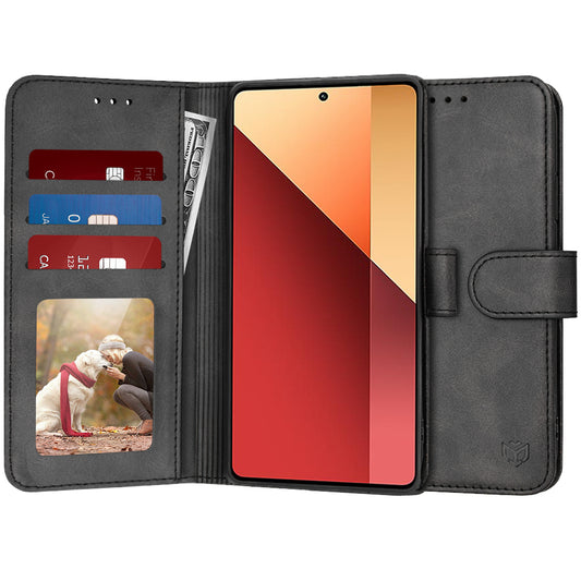 Cover til Xiaomi Redmi Note 13 Pro 4G / Poco M6 Pro 4G, Techsuit, Diary Book, Sort