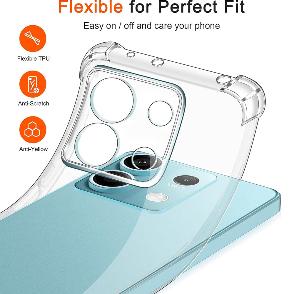Cover til Xiaomi Redmi Note 13 Pro 4G / Poco M6 Pro 4G, Techsuit, Stødabsorberende Klar, Transparent